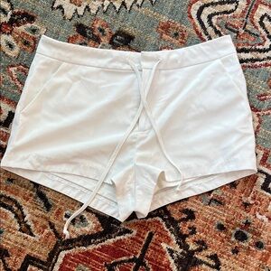 Forever 21 White satin Drawstring Shorts